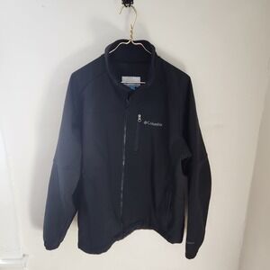 Columbia Interchange Softshell Jacket‎ Black Full Zip Men's Size L
